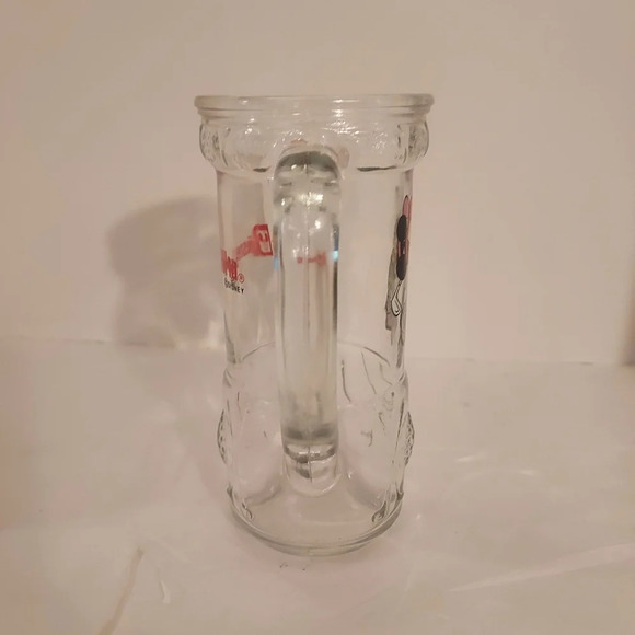 Vintage Walt Disney World Clear Mickey Mouse Golf Bag Shaped Glass Mug Stein - Picture 4 of 9